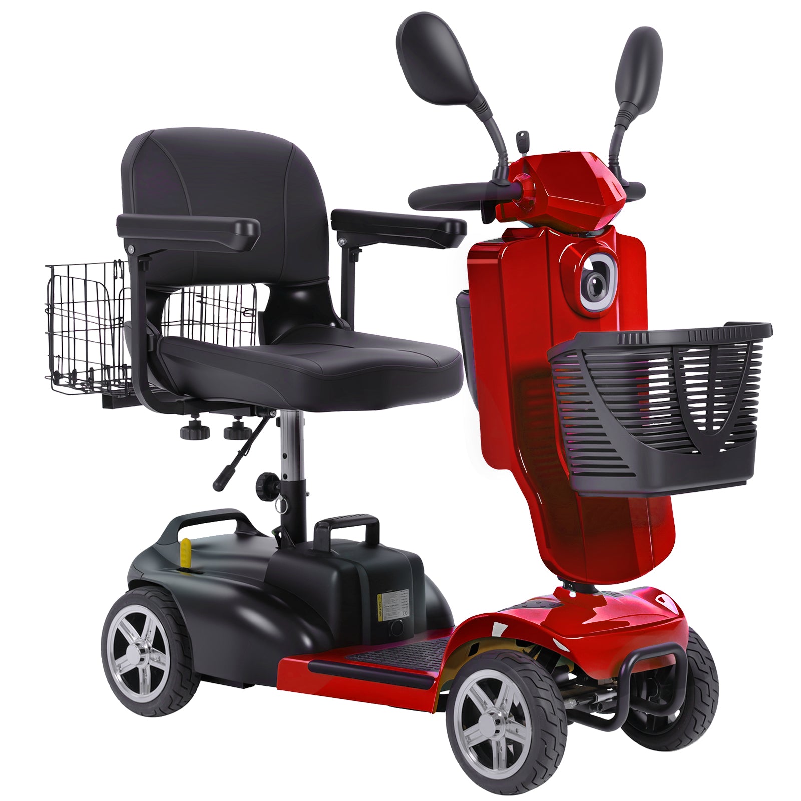 Ecomobi™ MS02 Pro Foldable Mobility Scooter for Seniors – 30-Mile Range | Multi-Storage Design