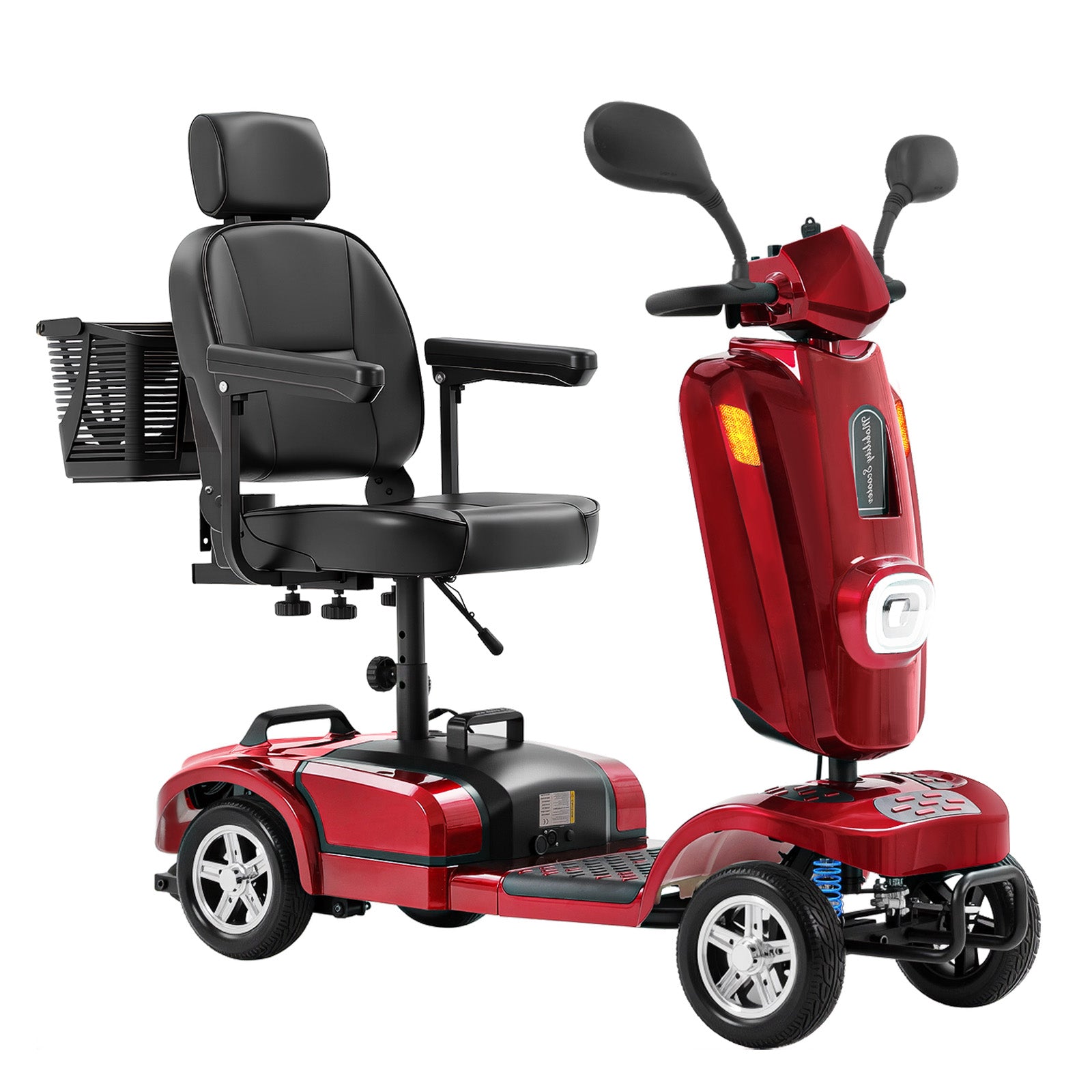 Ecomobi™ MS02 Plus Heavy-Duty Mobility Scooter for Seniors – 16/26-Mile Range | 400 lbs Capacity